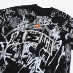 T-shirt Balenciaga Graffiti Black Oversized BL014 - Image 3