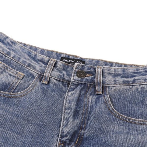 Jeans Balenciaga Logo Vintage Blue BL018 - Image 5