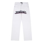 Jeans Balenciaga Logo Vintage White BL019