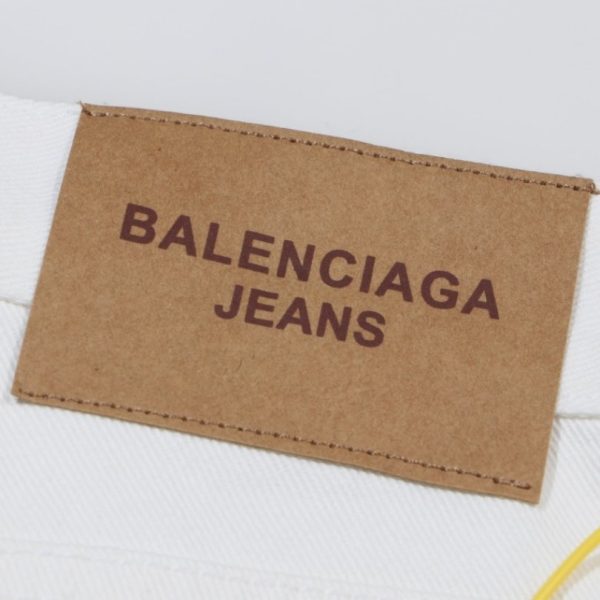Jeans Balenciaga Logo Vintage White BL019 - Image 7