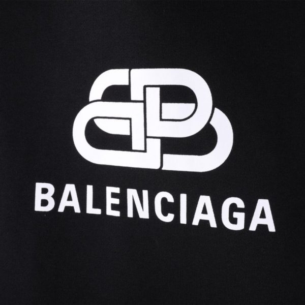 Balenciaga Classic Logo Hoodie Black BL021 - Image 4