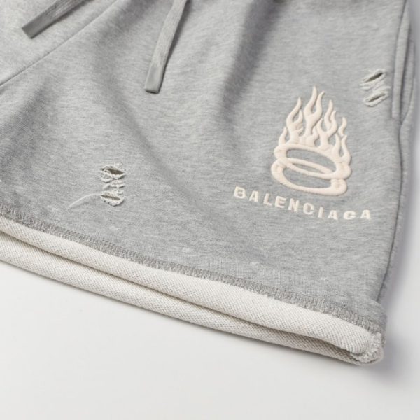 Shorts Balenciaga Logo Grey BL023 - Image 4