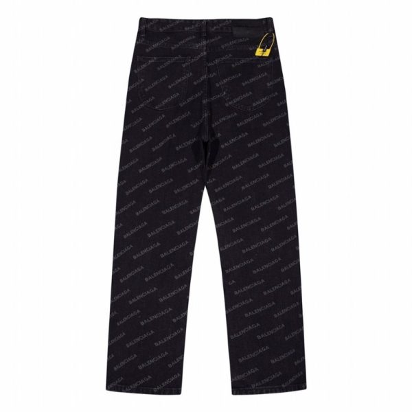 Jeans Balenciaga Monogram Black BL026 - Image 2