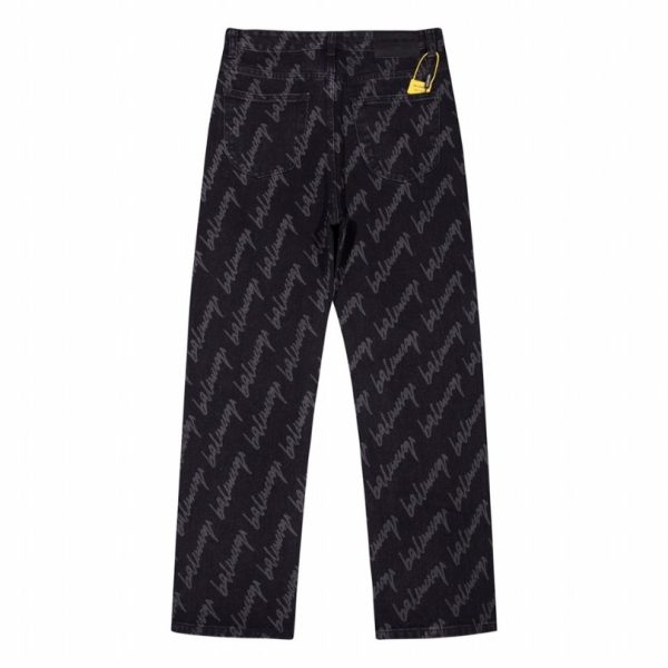 Jeans Balenciaga Script Black BL027 - Image 2