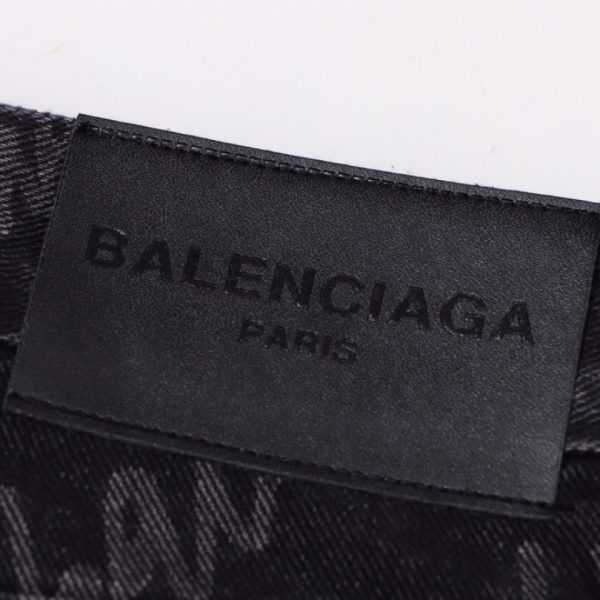 Jeans Balenciaga Script Black BL027 - Image 3