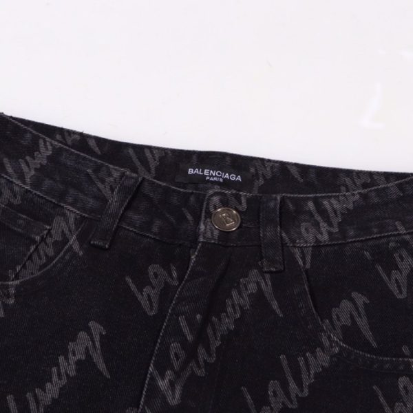 Jeans Balenciaga Script Black BL027 - Image 4