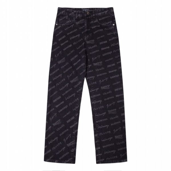 d104702_9388-1.jpg Jeans Balenciaga Signature Print Black BL028 - Image 1