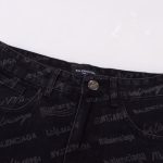Jeans Balenciaga Signature Print Black BL028 - Image 3