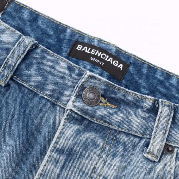 Jeans Balenciaga Striped Blue Denim BL031 - Image 3
