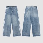 Jeans Balenciaga Striped Blue Denim BL031 - Image 4