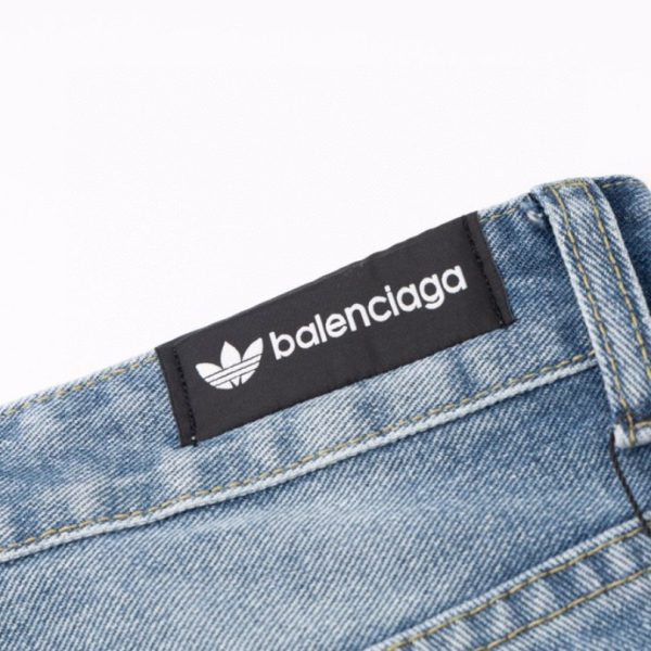 Jeans Balenciaga Striped Blue Denim BL031 - Image 5