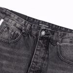 Jeans Balenciaga Striped Black Washed Denim BL032 - Image 3