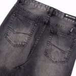Jeans Balenciaga Striped Black Washed Denim BL032 - Image 4