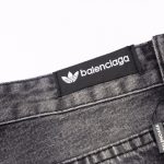 Jeans Balenciaga Striped Black Washed Denim BL032 - Image 6