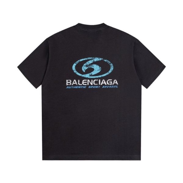T-shirt Balenciaga Authentic Sport Black BL034 - Image 2