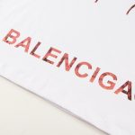 T-shirt Balenciaga BB Gothic Print White BL035 - Image 3