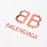 T-shirt Balenciaga BB Gothic Print White BL035 - Image 4