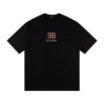 T-shirt Balenciaga BB Gothic Print Black BL036