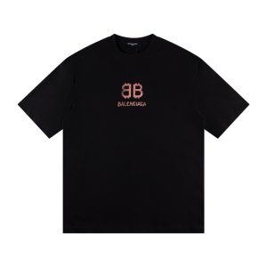 T-shirt Balenciaga BB Gothic Print Black BL036