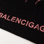 T-shirt Balenciaga BB Gothic Print Black BL036 - Image 3