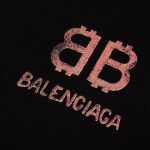 T-shirt Balenciaga BB Gothic Print Black BL036 - Image 4