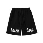 Shorts Balenciaga Balen Ciaga Print Black BL038