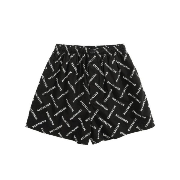 d104790_15432-1.jpg Shorts Balenciaga Allover Logo Print BL044 - Image 1
