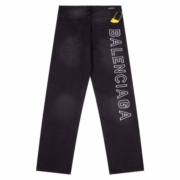 Jeans Balenciaga BB Logo Blue BL047 - Image 2