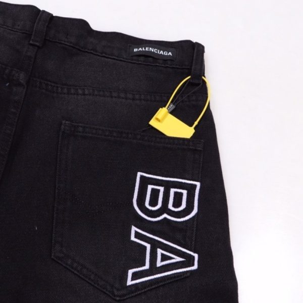 Jeans Balenciaga BB Logo Blue BL047 - Image 3