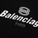 T-shirt Balenciaga Paris Double Rings Logo Black BL051 - Image 3