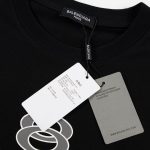 T-shirt Balenciaga Paris Double Rings Logo Black BL051 - Image 5