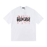 T-shirt Balenciaga Graffiti Print White BL052