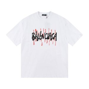 T-shirt Balenciaga Graffiti Print White BL052