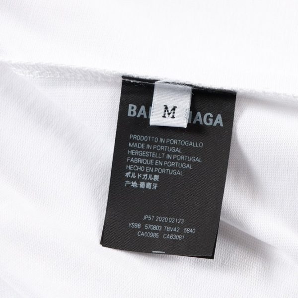 T-shirt Balenciaga Graffiti Print White BL052 - Image 5