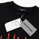 T-shirt Balenciaga Graffiti Print Black BL053 - Image 5