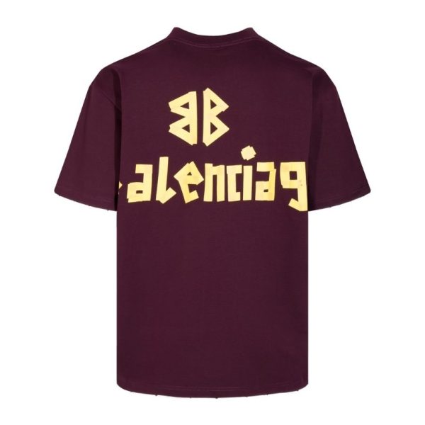 T-shirt Balenciaga Logo Double-Sided Print Oversized BL054 - Image 2