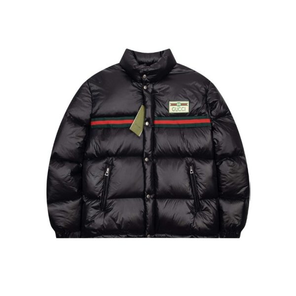 d104846_7599-1.jpg Jacket Gucci Puffer Logo Black GC004 - Image 1