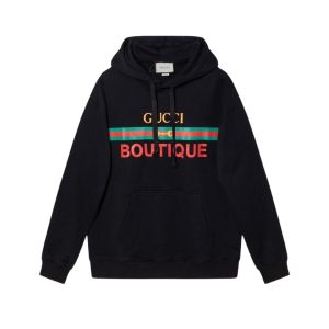 Hoodie Gucci Boutique Logo Black GC006