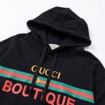 Hoodie Gucci Boutique Logo Black GC006 - Image 3