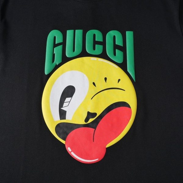 T-shirt Gucci Emoji Logo Black GC011 - Image 3