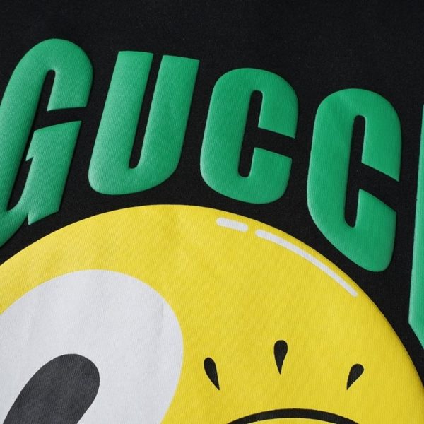 T-shirt Gucci Emoji Logo Black GC011 - Image 4