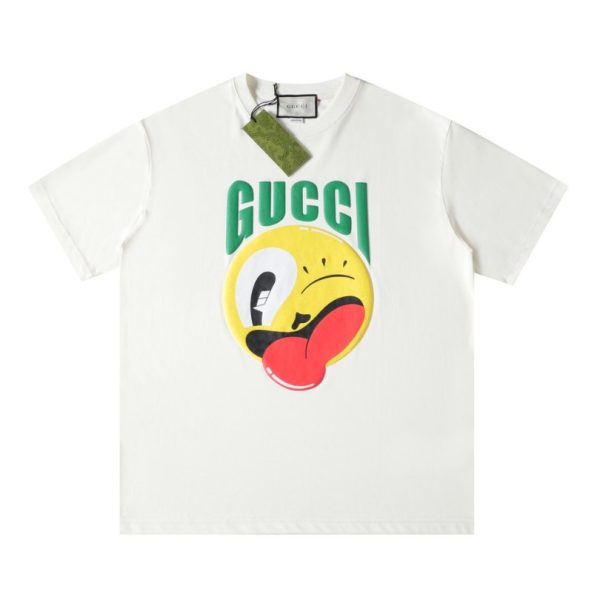 d104885_21891-1.jpg T-shirt Gucci Emoji Logo White GC012 - Image 1