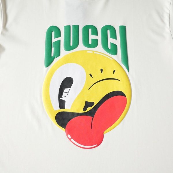 T-shirt Gucci Emoji Logo White GC012 - Image 3