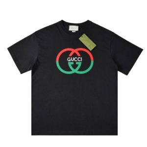 T-shirt Gucci Interlocking Logo Black GC013