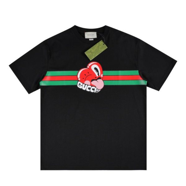 d104908_22012-1.jpg T-shirt Gucci Heart Logo Black GC015 - Image 1