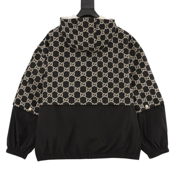 Jacket Gucci Monogram Hooded Black GC018 - Image 2