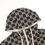 Jacket Gucci Monogram Hooded Black GC018 - Image 4