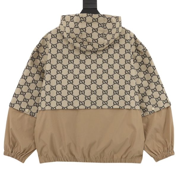 Jacket Gucci Monogram Hooded Beige GC019 - Image 2