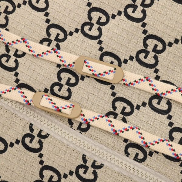 Jacket Gucci Monogram Hooded Beige GC019 - Image 6