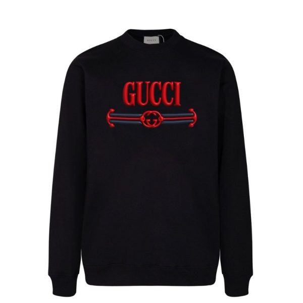 d104939_18861-1.jpg Sweatshirt Gucci GG Logo Black GC020 - Image 1